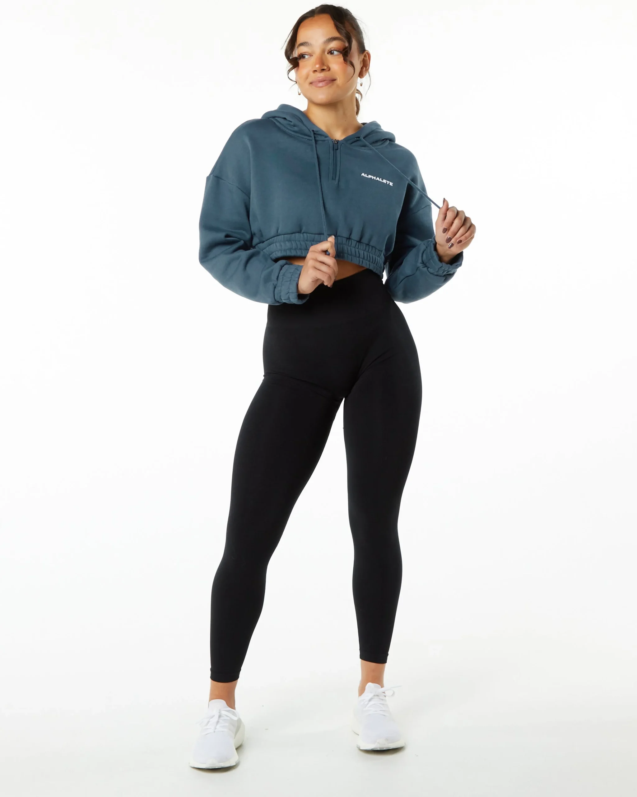 Classic Capital Crop Hoodie