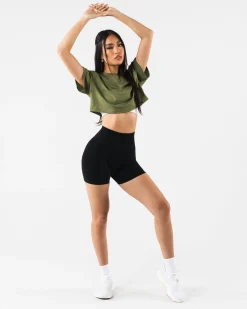 Margo Mesh Crop Tee